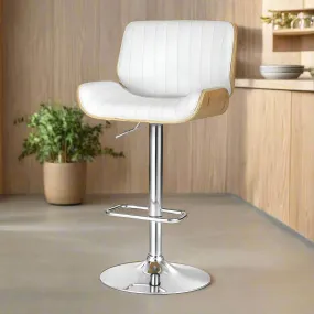 114.5cm Preston Bar Stools Kitchen Stool Chairs Metal Barstool Dining Chair Swivel - White