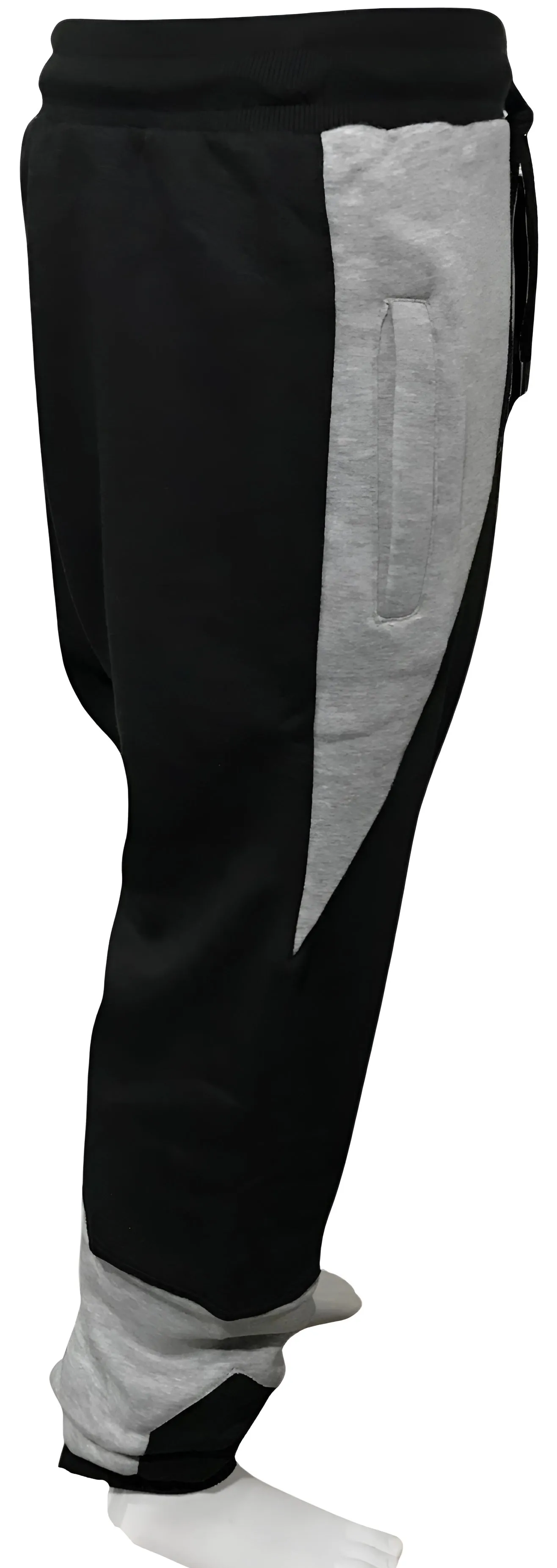 ^23^ (BLACK-LIGHT GREY) LUXURY JOGGER SWEATPANTS (CUT & SEW)