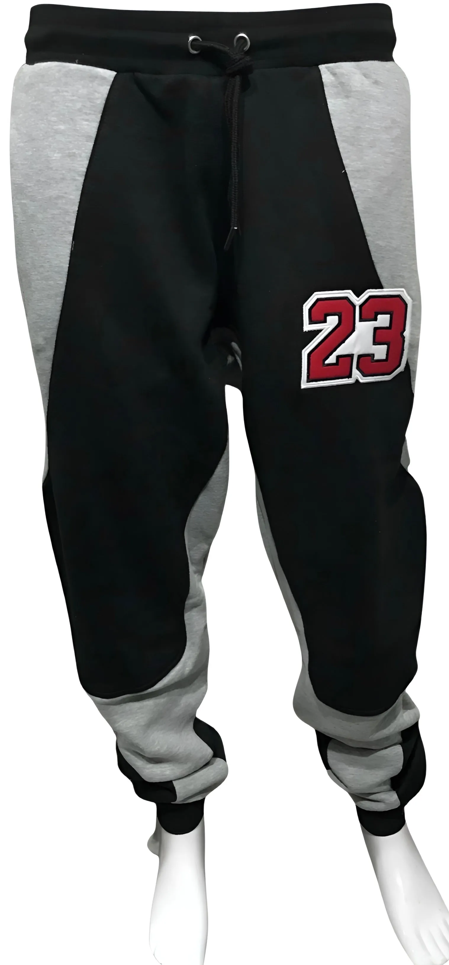 ^23^ (BLACK-LIGHT GREY) LUXURY JOGGER SWEATPANTS (CUT & SEW)