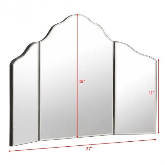 27" x 18" Large Trifold Vanity Makeup Mirror