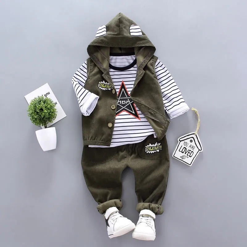 3 Pcs Boys Pants Suits 9-12M 338032