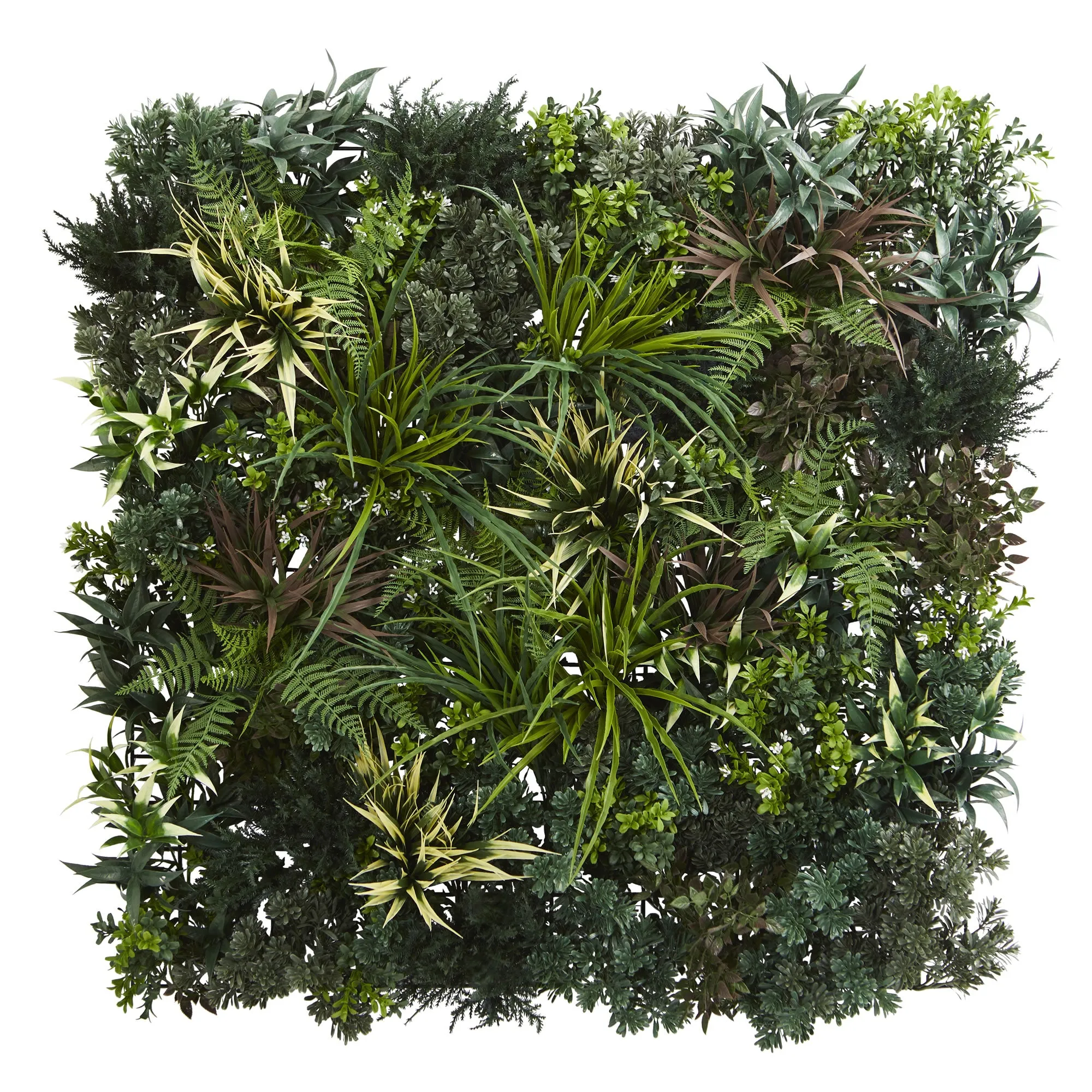 36" x 36"' Artificial Greens & Fern Living Wall UV Resist (Indoor/Outdoor) - Low Maintenance, Life-Like & Vibrant Silk Plants For Busy People.