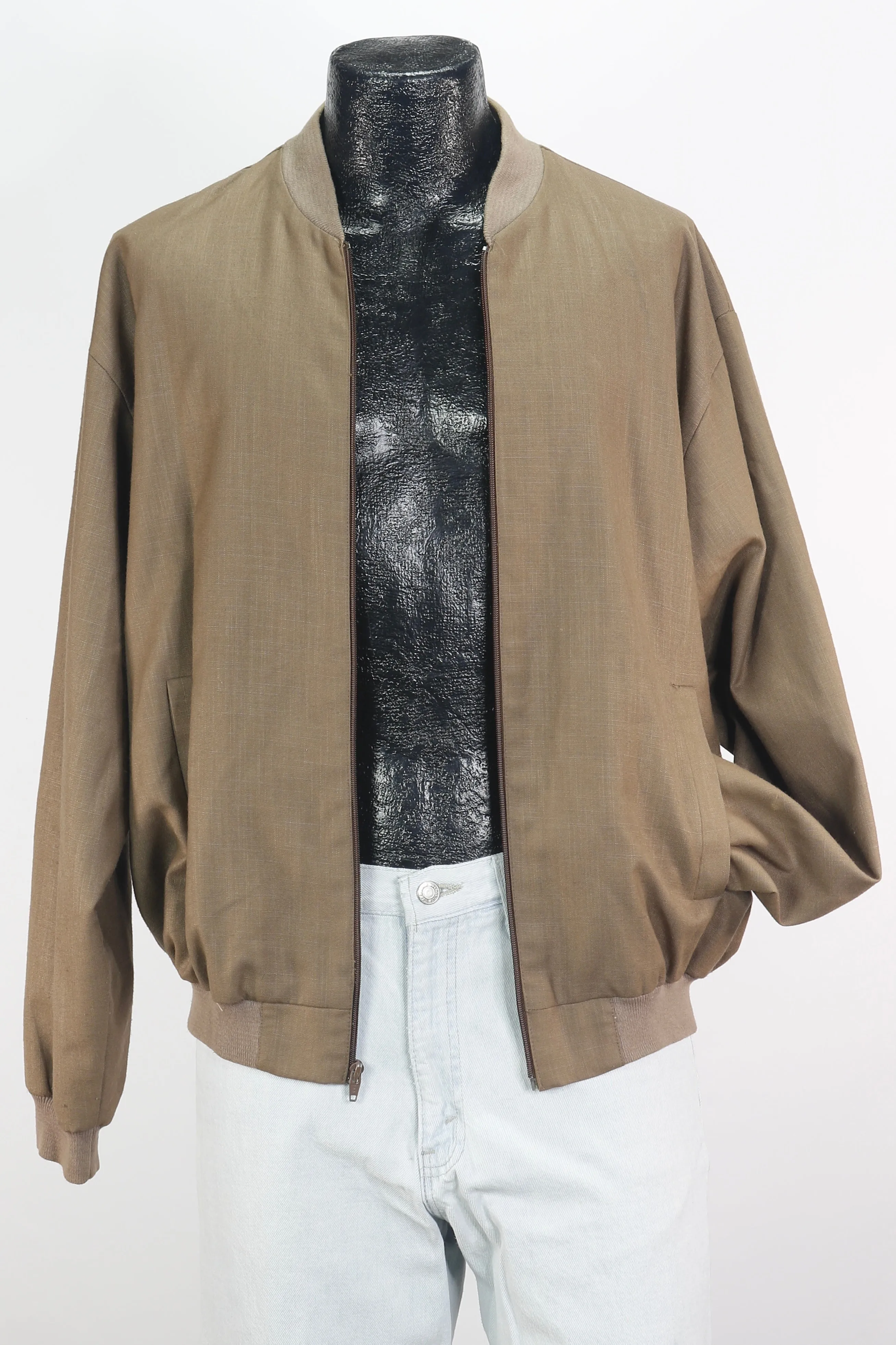 80s Sansabelt Cocoa Woven Jacket        L