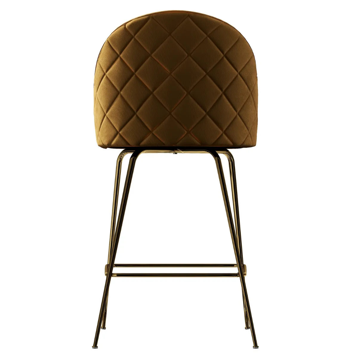 Adie Gold Velvet Barstool Set of Two