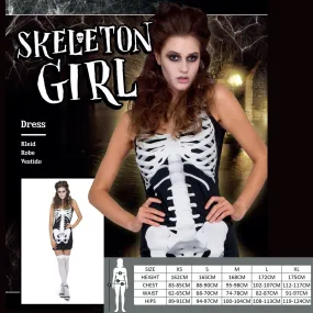 Adult Karnival Skeleton Girl Costume