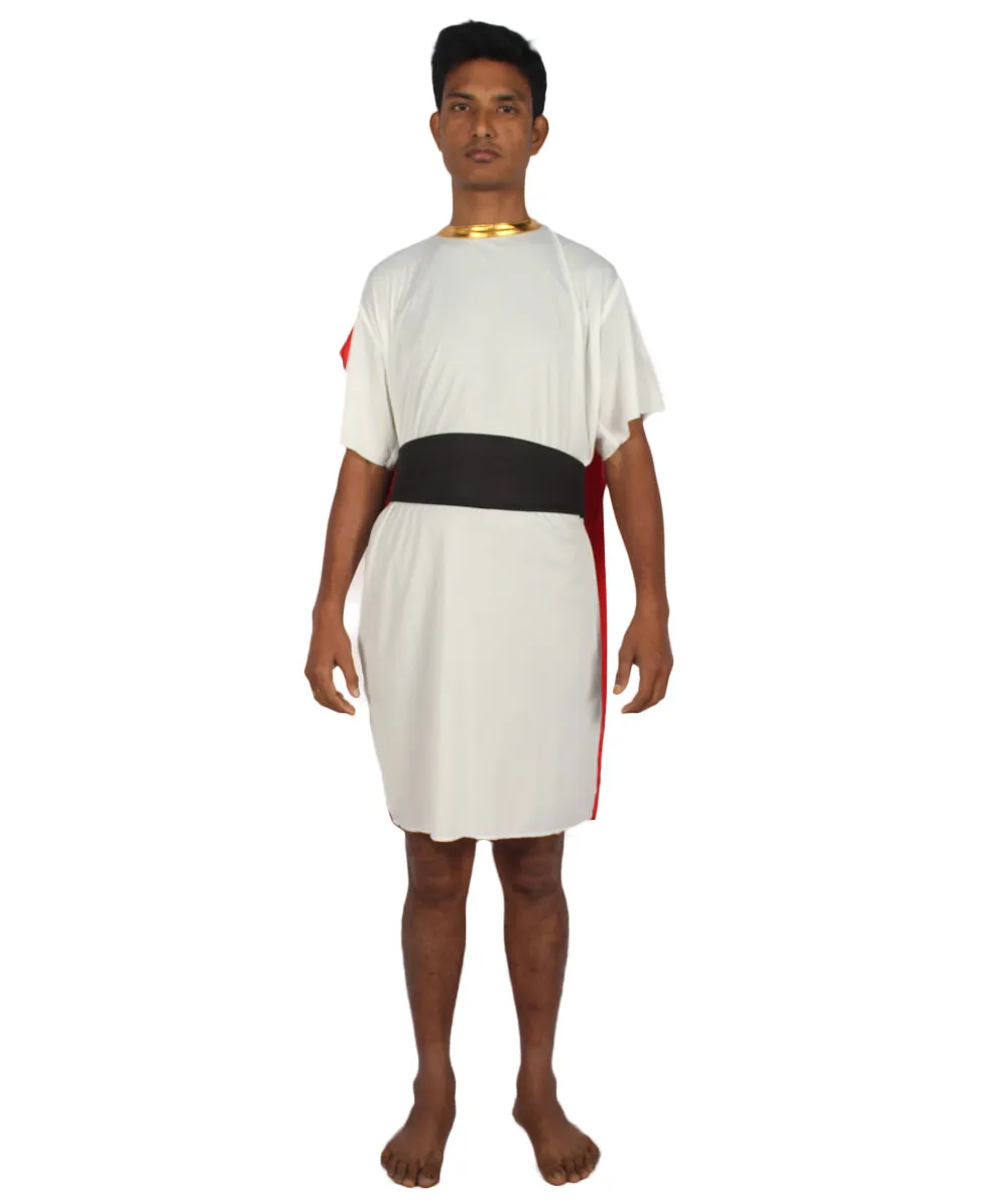 Adult Men's Roman Dictator Historical Costume | Red & White Cosplay Costume