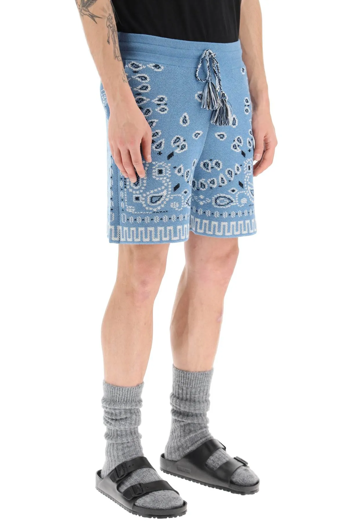 Alanui cotton bandana bermuda shorts