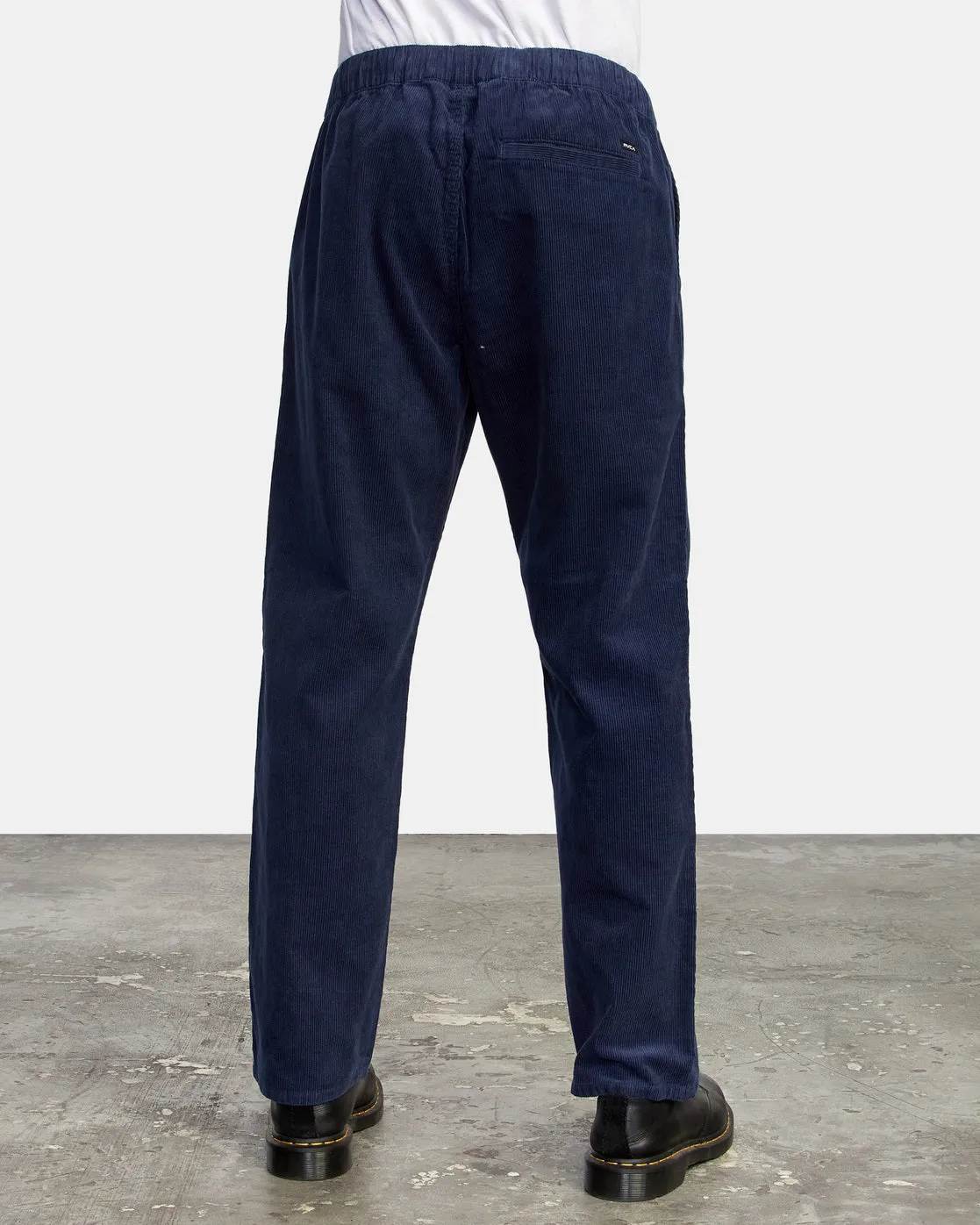 Americana Elastic Waist Cord Pants - Moody Blue