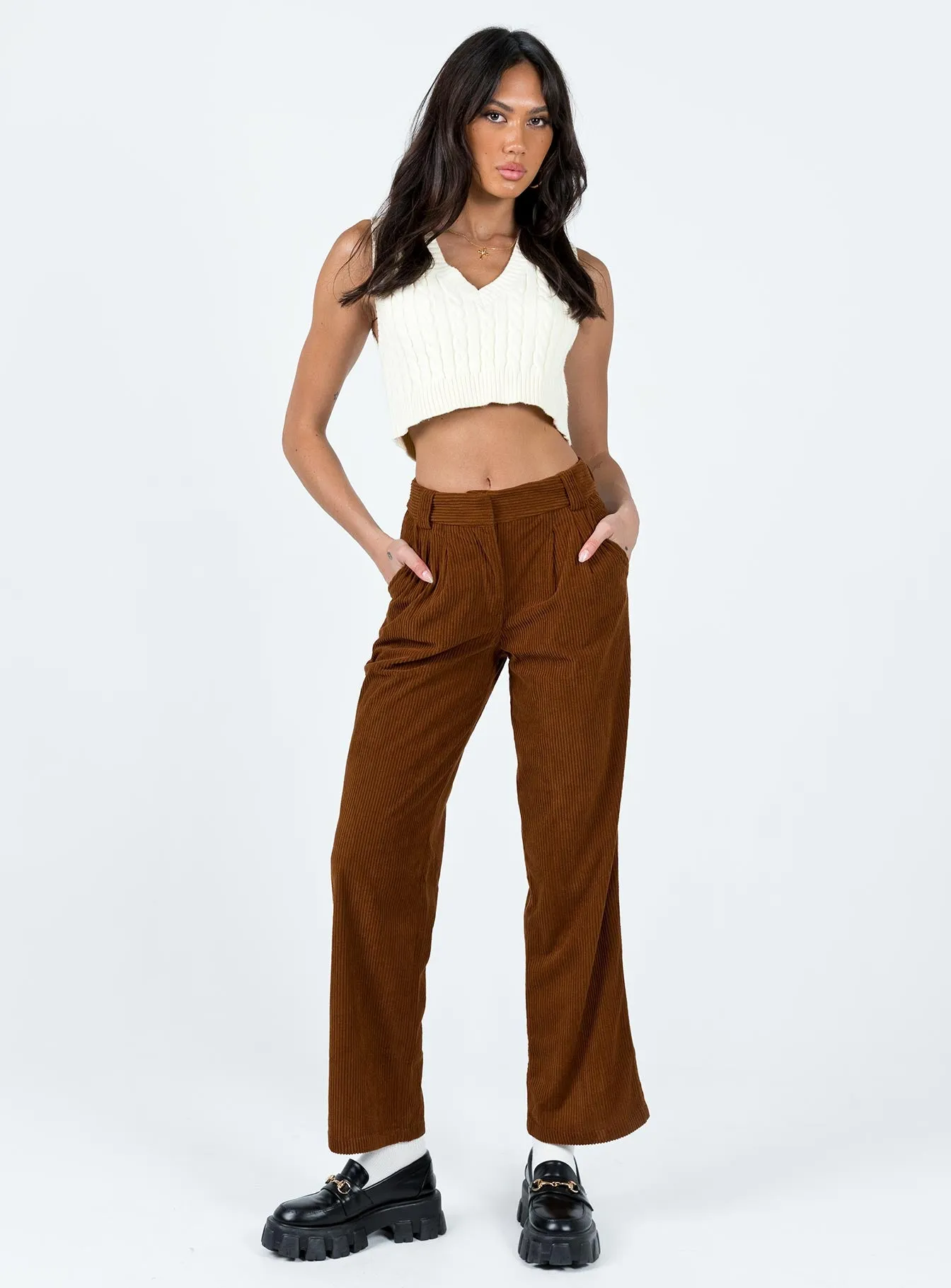 Arizona Cord Pants Brown