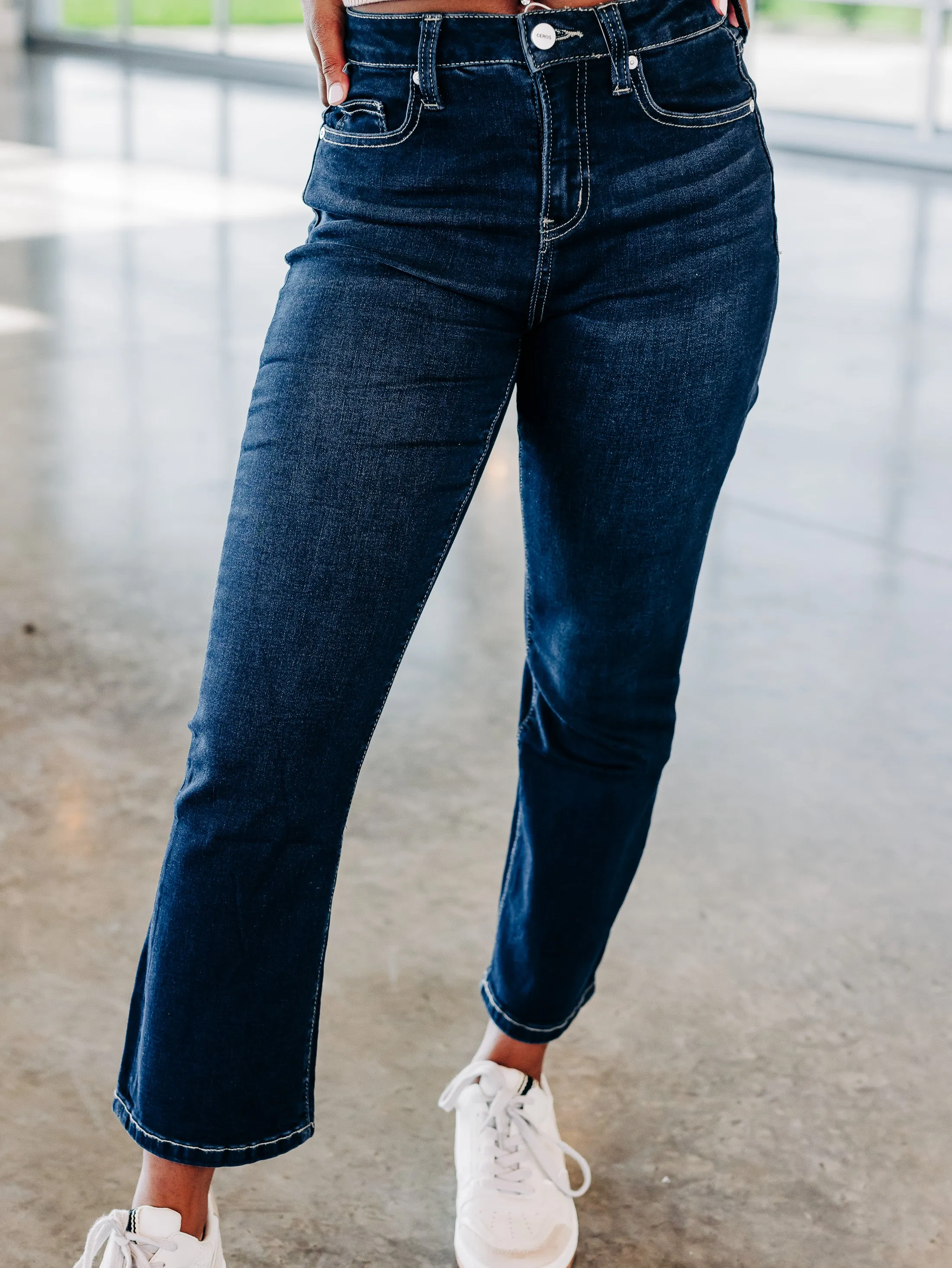 Ashley High Rise Crop Bootcut Denim