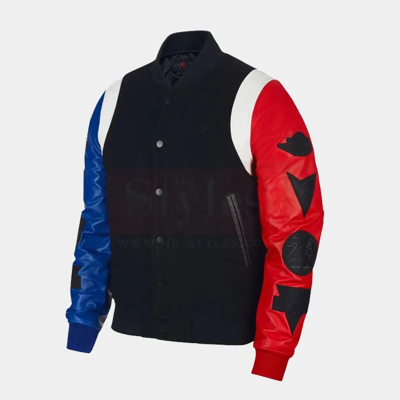 Best Style Genuine High Air Jordan DNA Leather Varsity Fashion Jacket