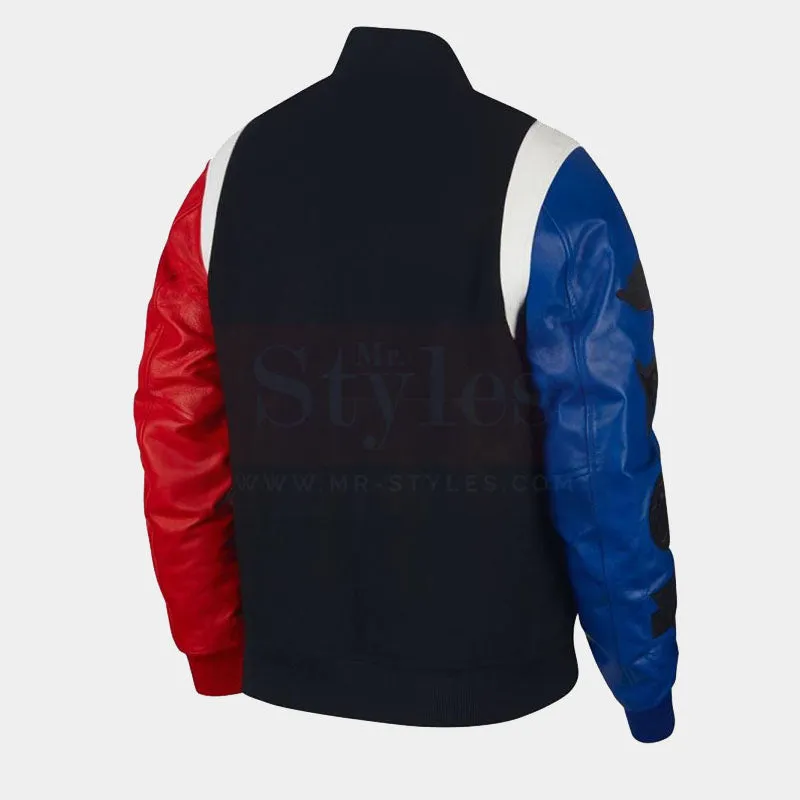 Best Style Genuine High Air Jordan DNA Leather Varsity Fashion Jacket