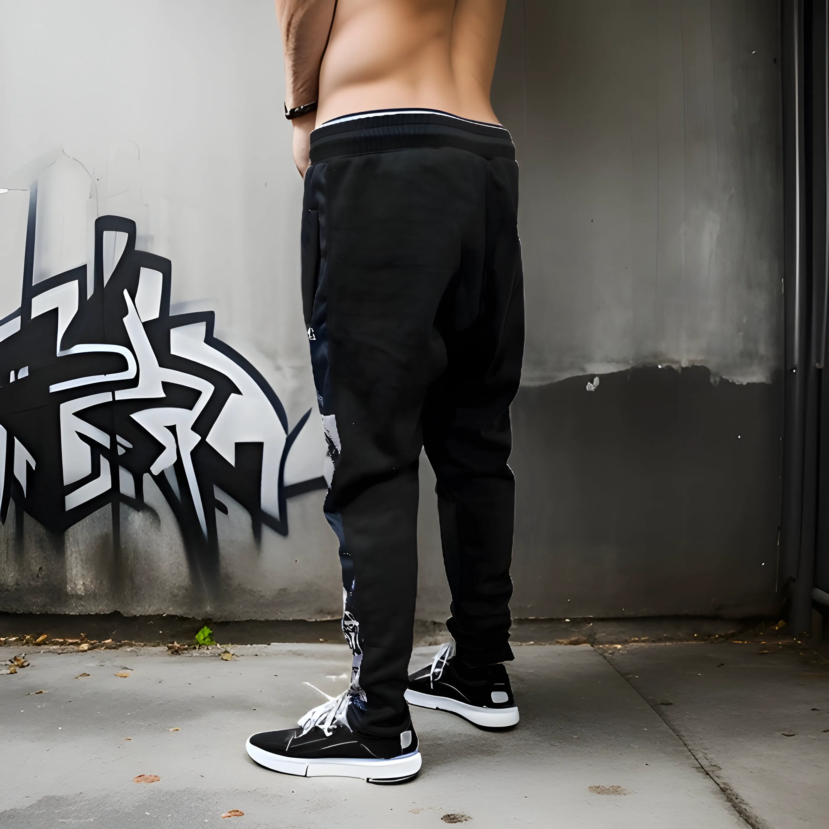 ^BLACK FLAG^ (BLACK) ~CREW POSSE~ EMBROIDERED JOGGER SWEATPANTS (CUT & SEW)