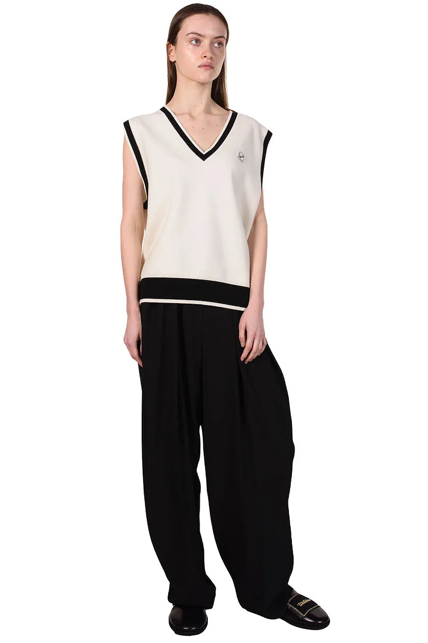 Black High Waist Tapered Trousers