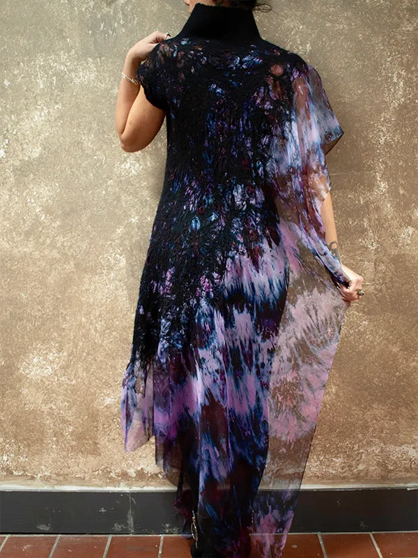 BlckBts Felted Nebula One Sleeve Kaftan