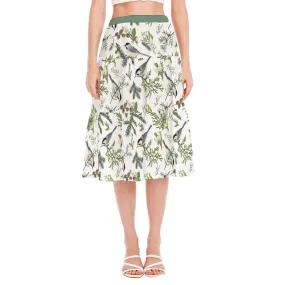 Bohemian Bird of Prey Women's Pleated Chiffon Skirt