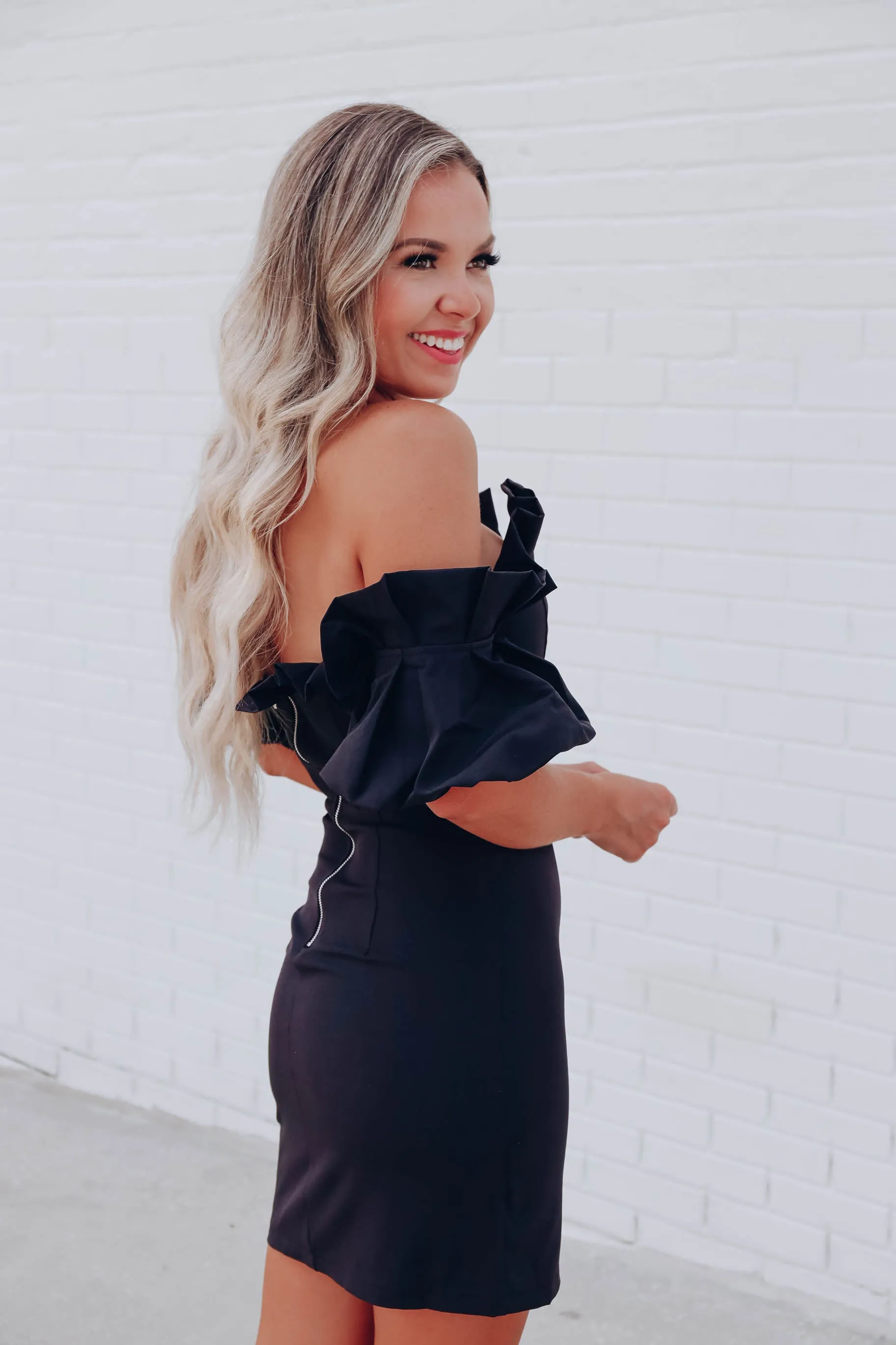 Breakaway Bodycon Dress - Black