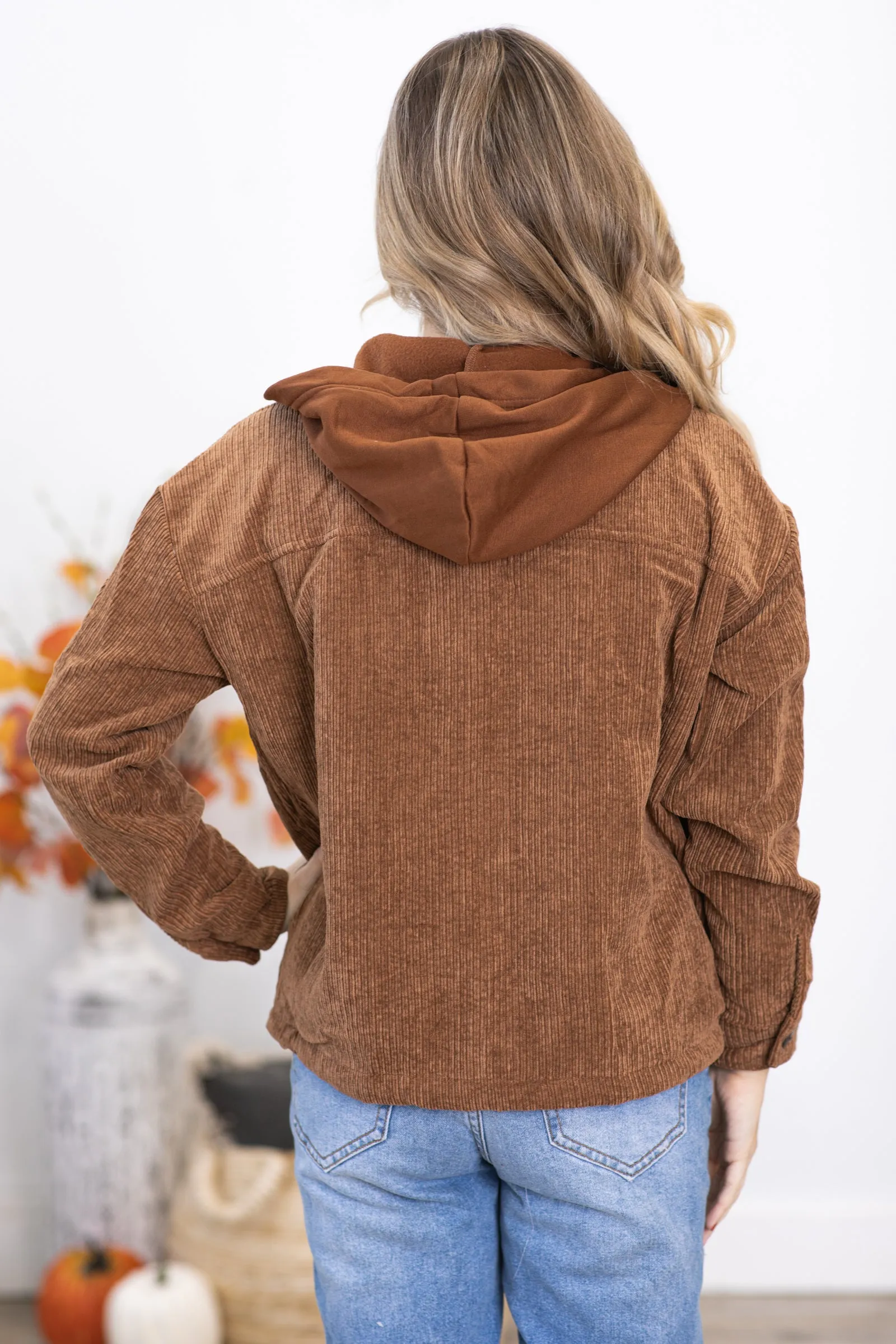 Brown Sherpa Lined Baby Corduroy Jacket