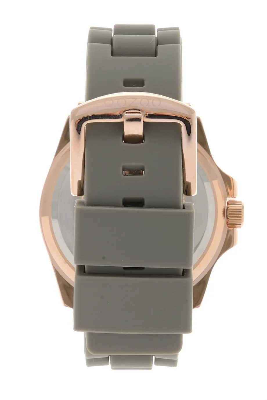 C4918 ROSE GOLD Olive Grey Silicone Watch