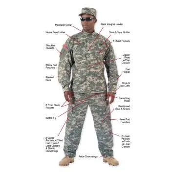 Camo Army Combat Uniform Pants