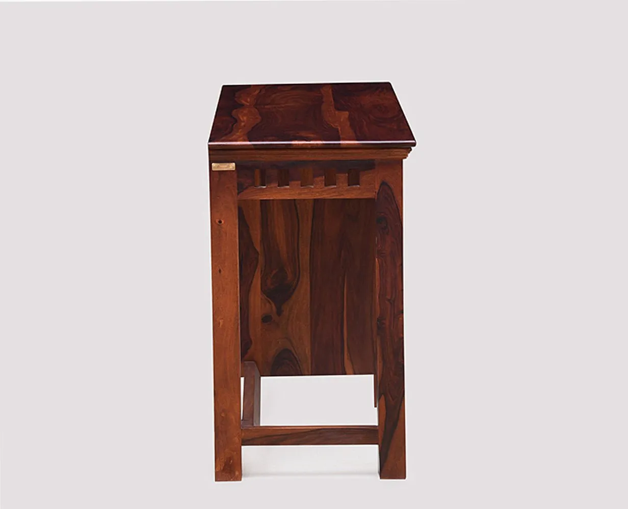 Cape Town Solid Wood Writing Study Table, Study Laptop Desk with Two Drawers & One Door including Chair