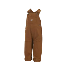 Carhartt Kid's Loose Fit Canvas Bib Brown Overall