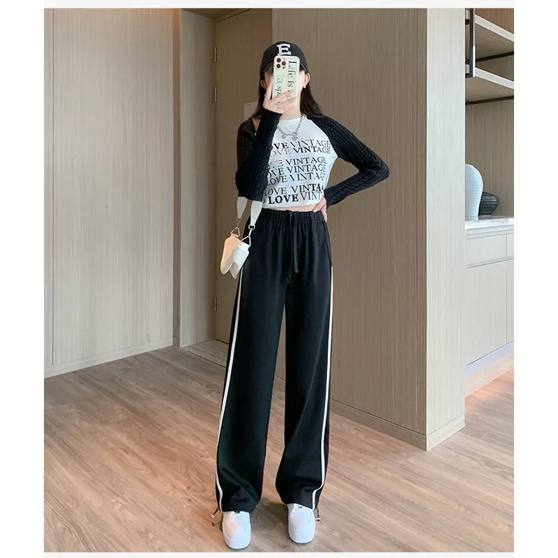 Casual Banana-Shaped Plus Sports Loose Fit Pants