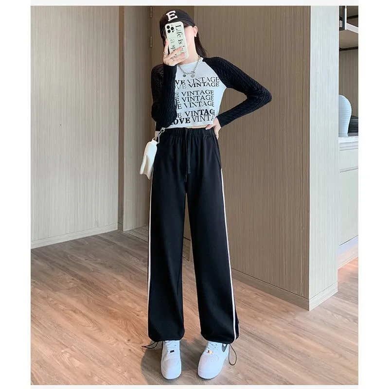 Casual Banana-Shaped Plus Sports Loose Fit Pants