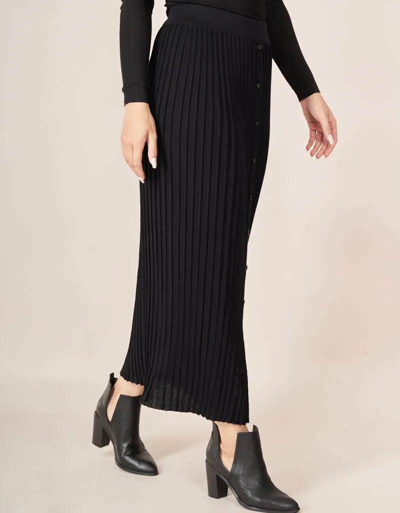 Cerine Pleated Knit Skirt