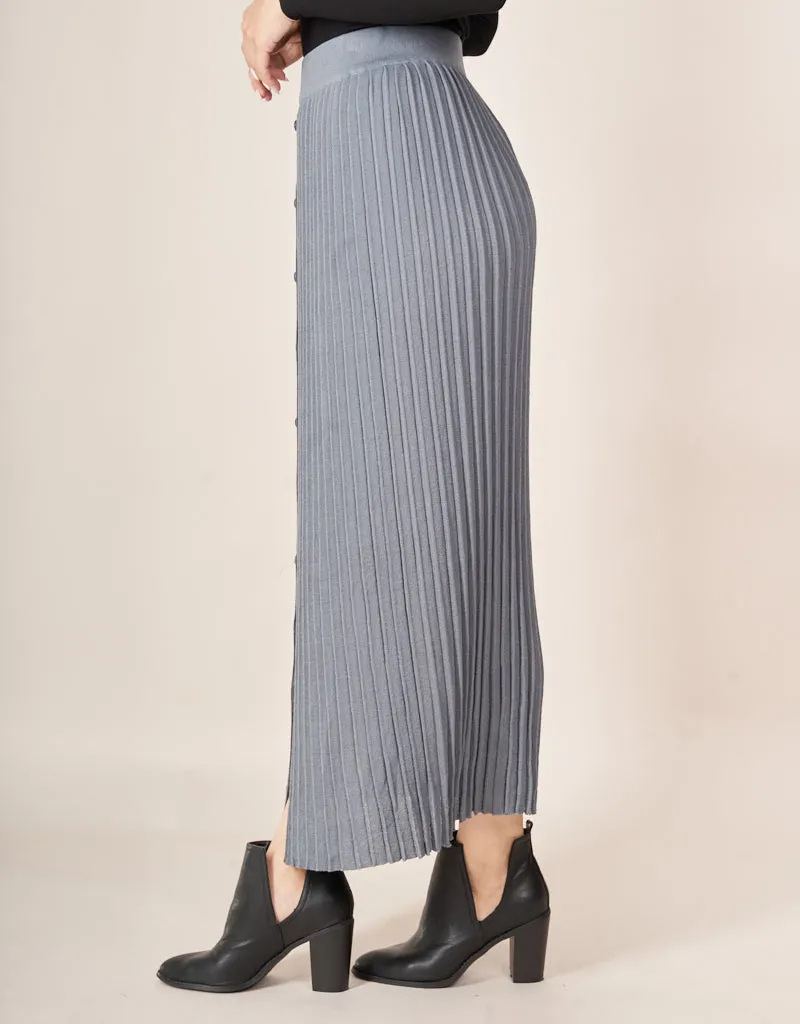 Cerine Pleated Knit Skirt