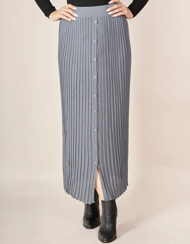 Cerine Pleated Knit Skirt