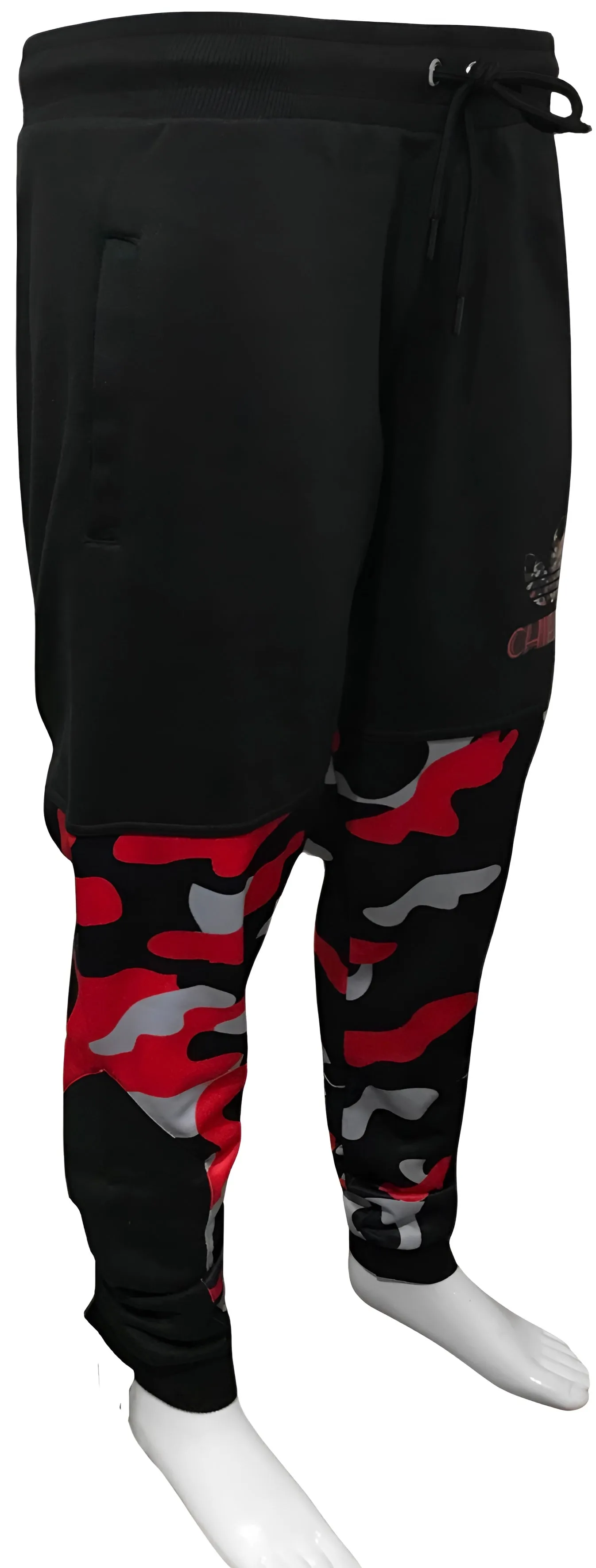 ^CHIEFIN’ ADI-FEATHER^ (RED CAMOUFLAGE) LUXURY JOGGER SWEATPANTS (CUT & SEW)