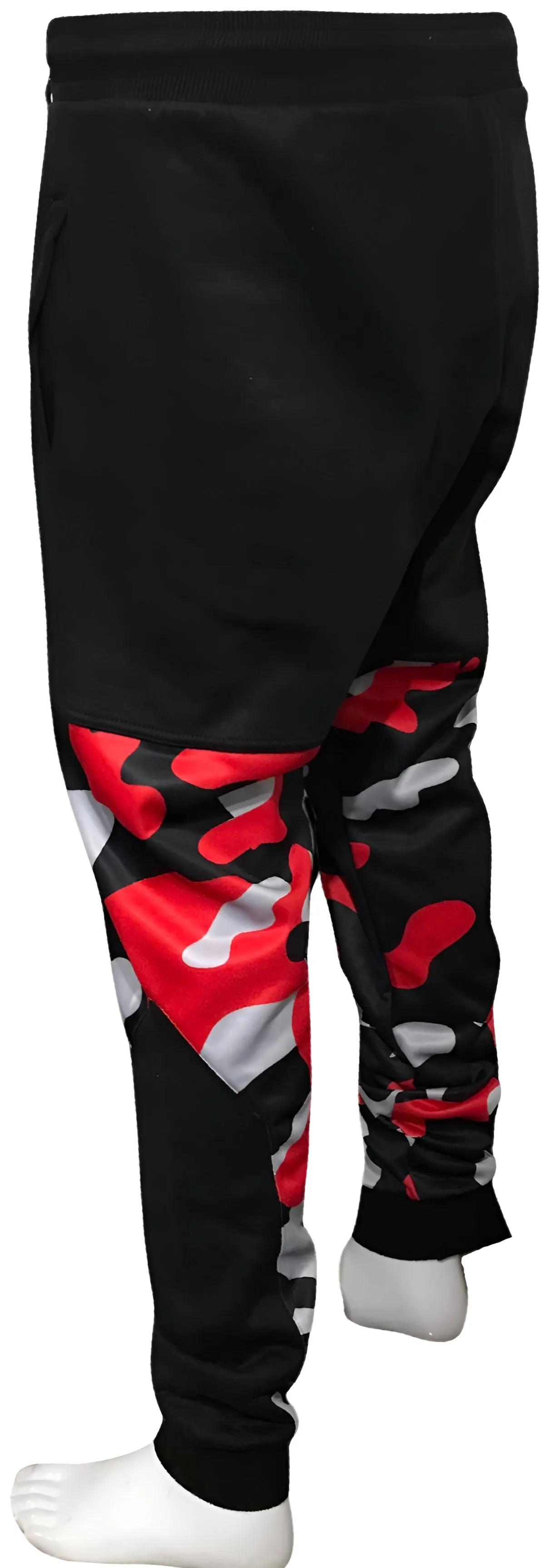 ^CHIEFIN’ ADI-FEATHER^ (RED CAMOUFLAGE) LUXURY JOGGER SWEATPANTS (CUT & SEW)