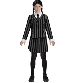 Children Adams Family Style Uniform Wednesday Girl Costume