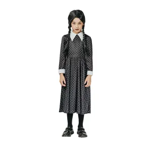 Children Adams Family Style Wednesday Girl Costume