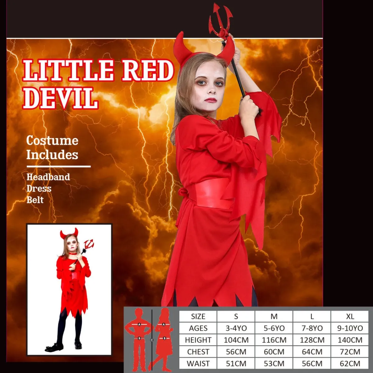 Children Devil Girl Costume