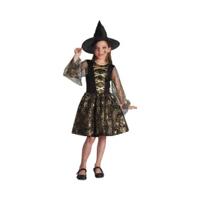 Children Halloween Gold Witch Costume