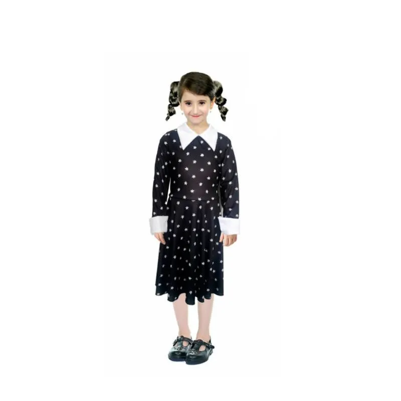 Children Wednesday Printed Dress Costume