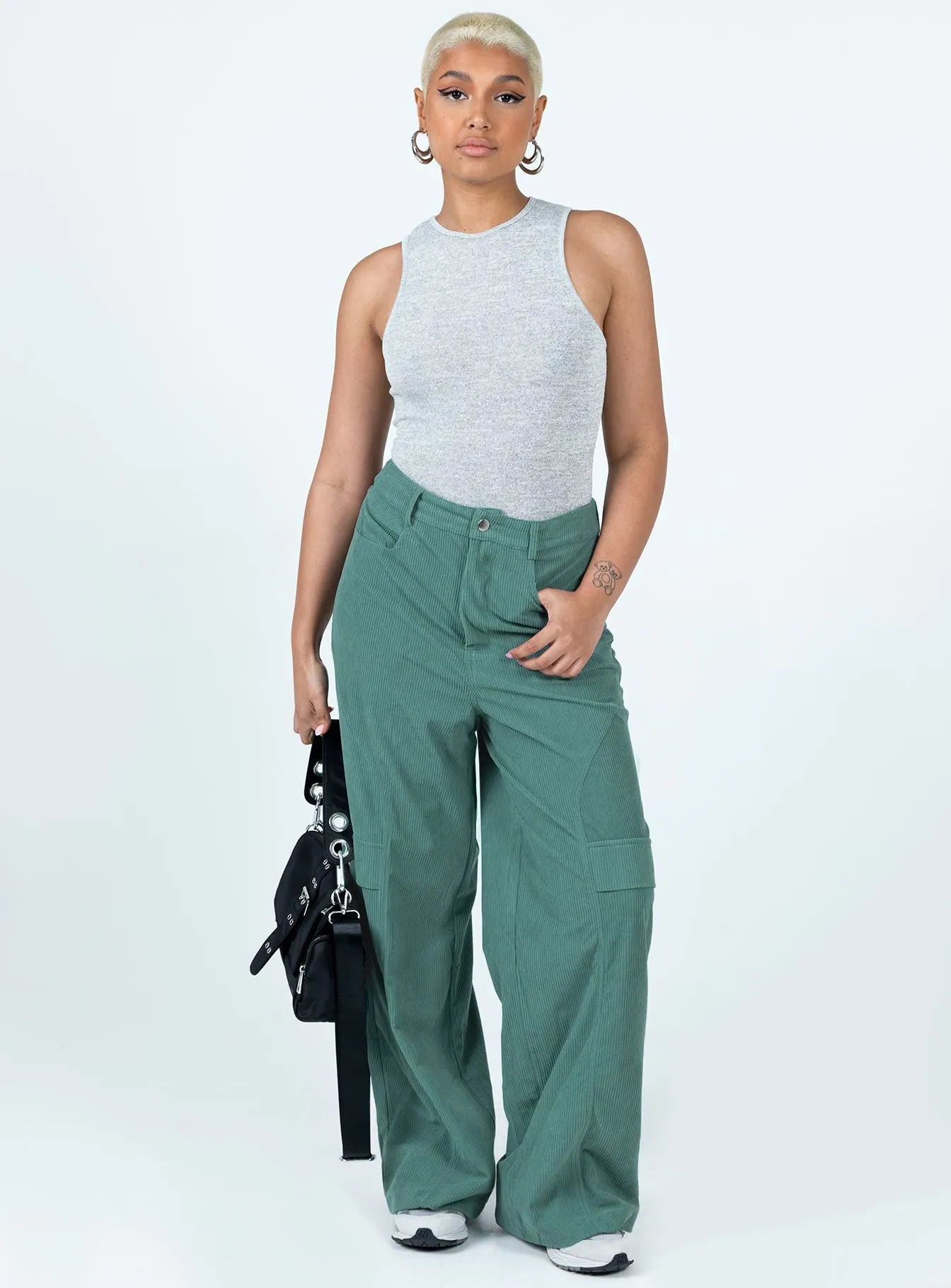 City Loop Cord Pant Green