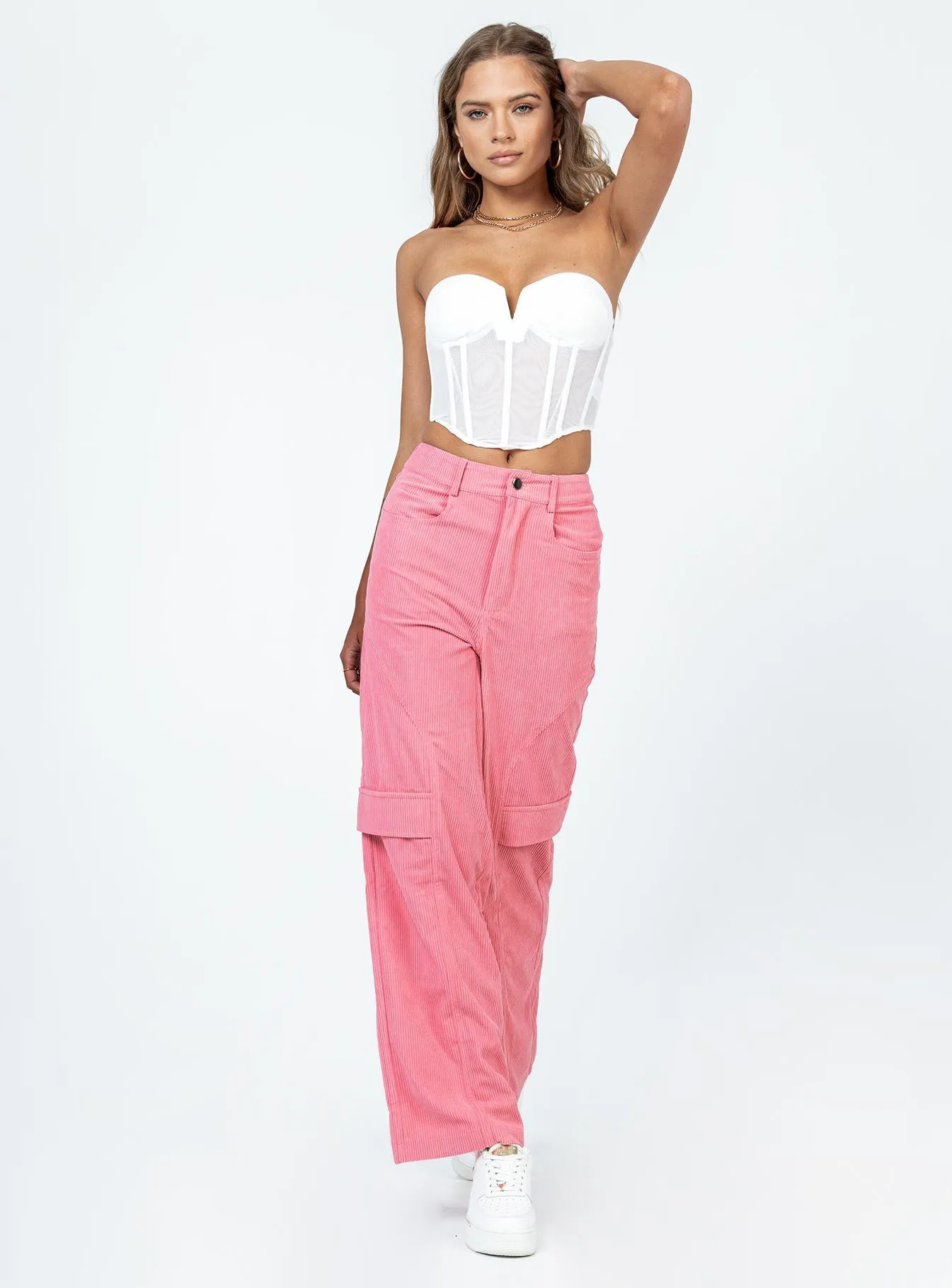 City Loop Cord Pant Pink