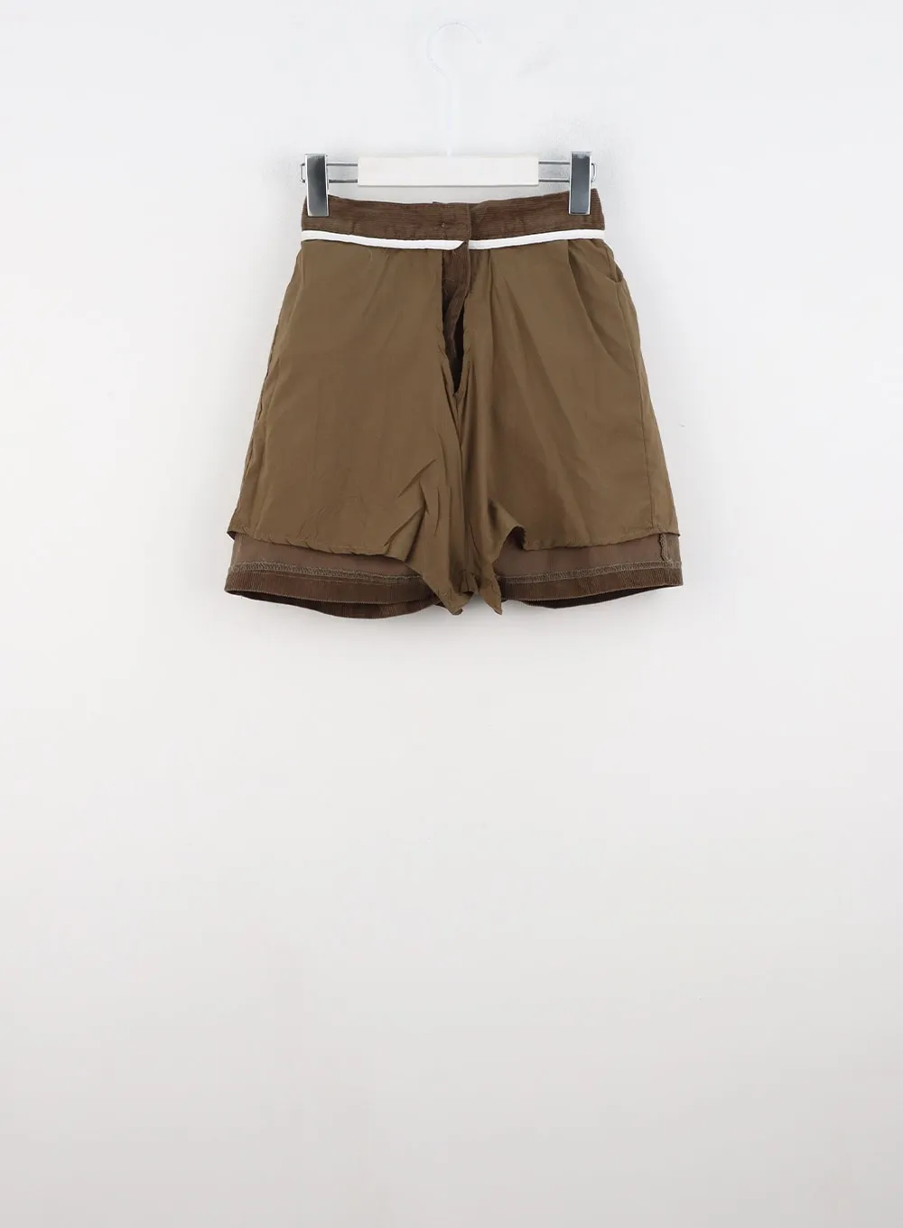 Corduroy Cargo Mini Skirt CN321