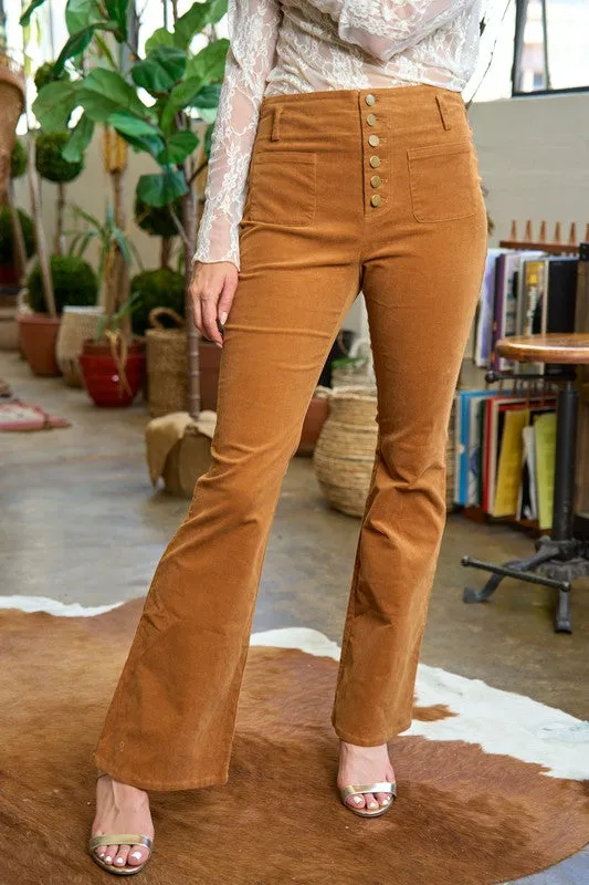 CORDUROY FLARE PANTS