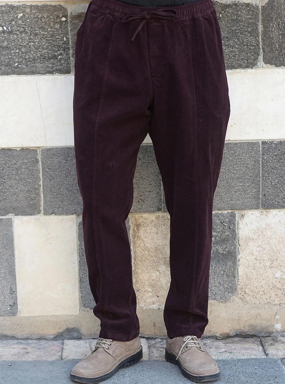 Corduroy Tapered Loose Fit Trousers