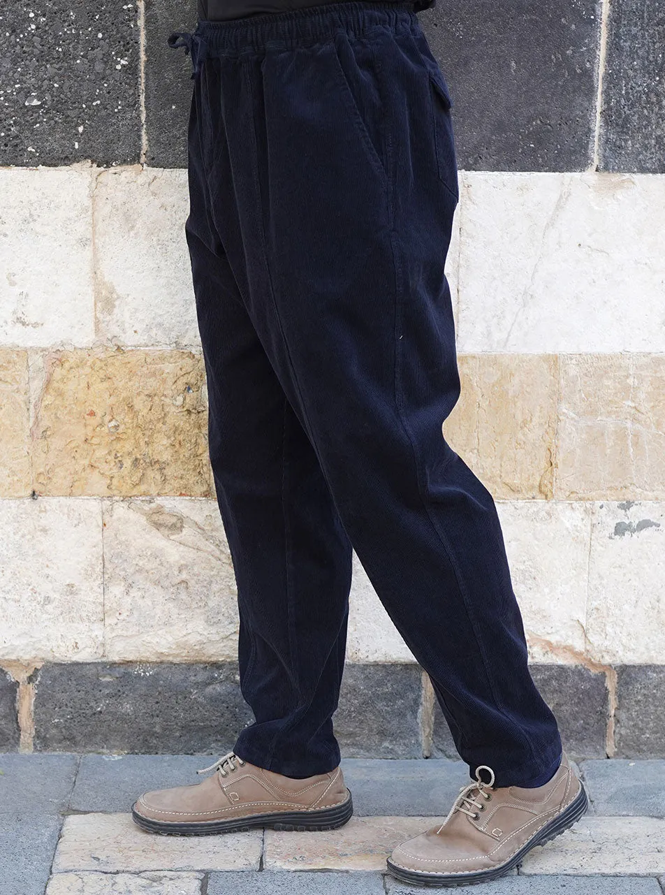 Corduroy Tapered Loose Fit Trousers