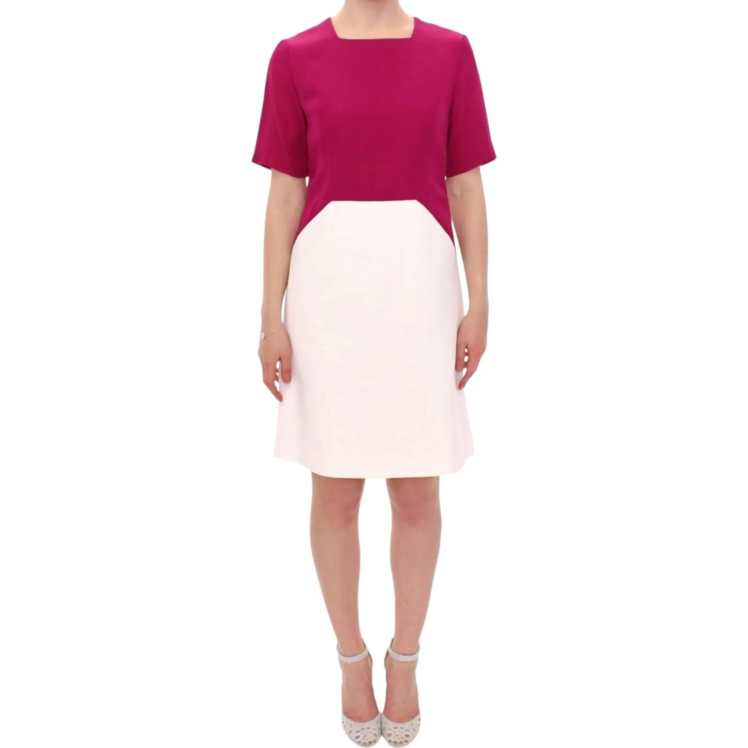 CO|TE Chic White and Pink Shift Robot Dress