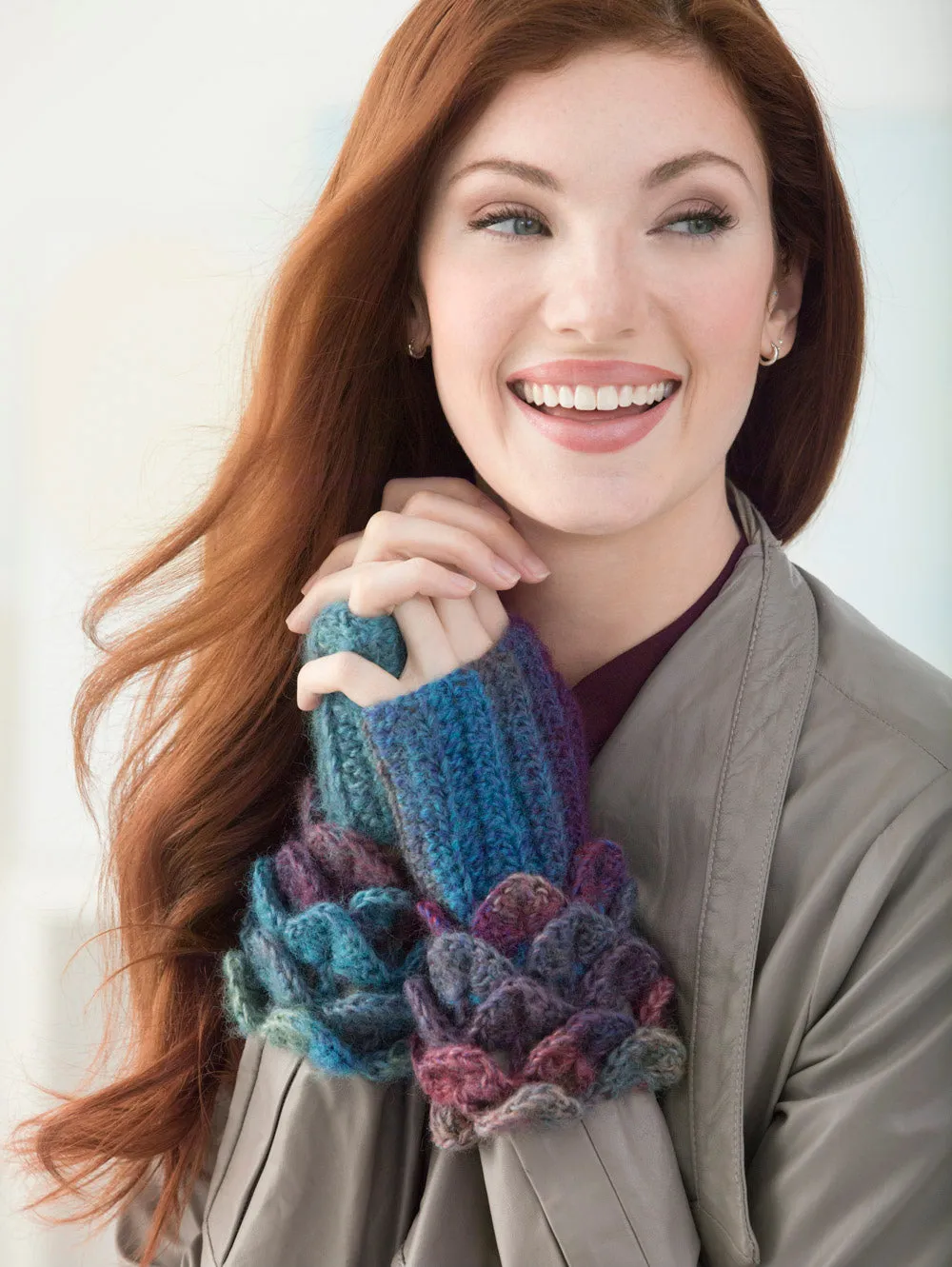 Crocodile Stitch Wrist Warmers (Crochet)