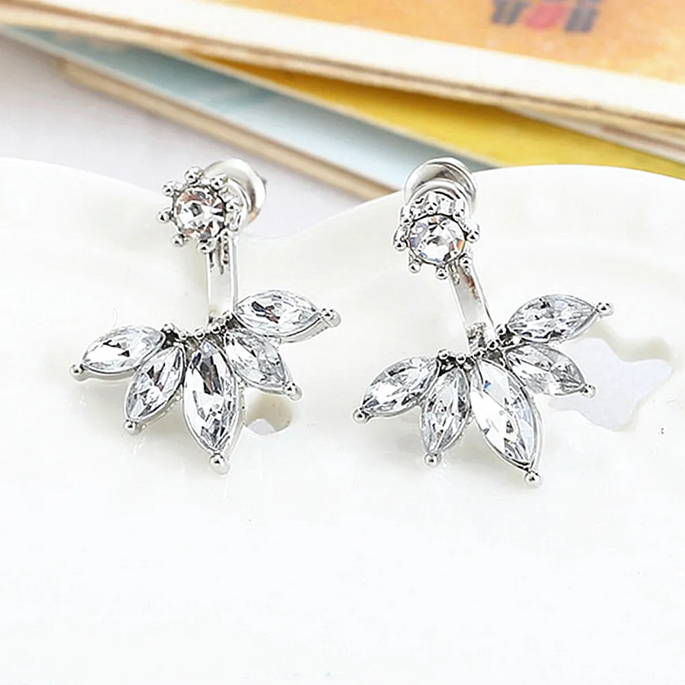 Crystal Floral Stud Earrings & Jacket