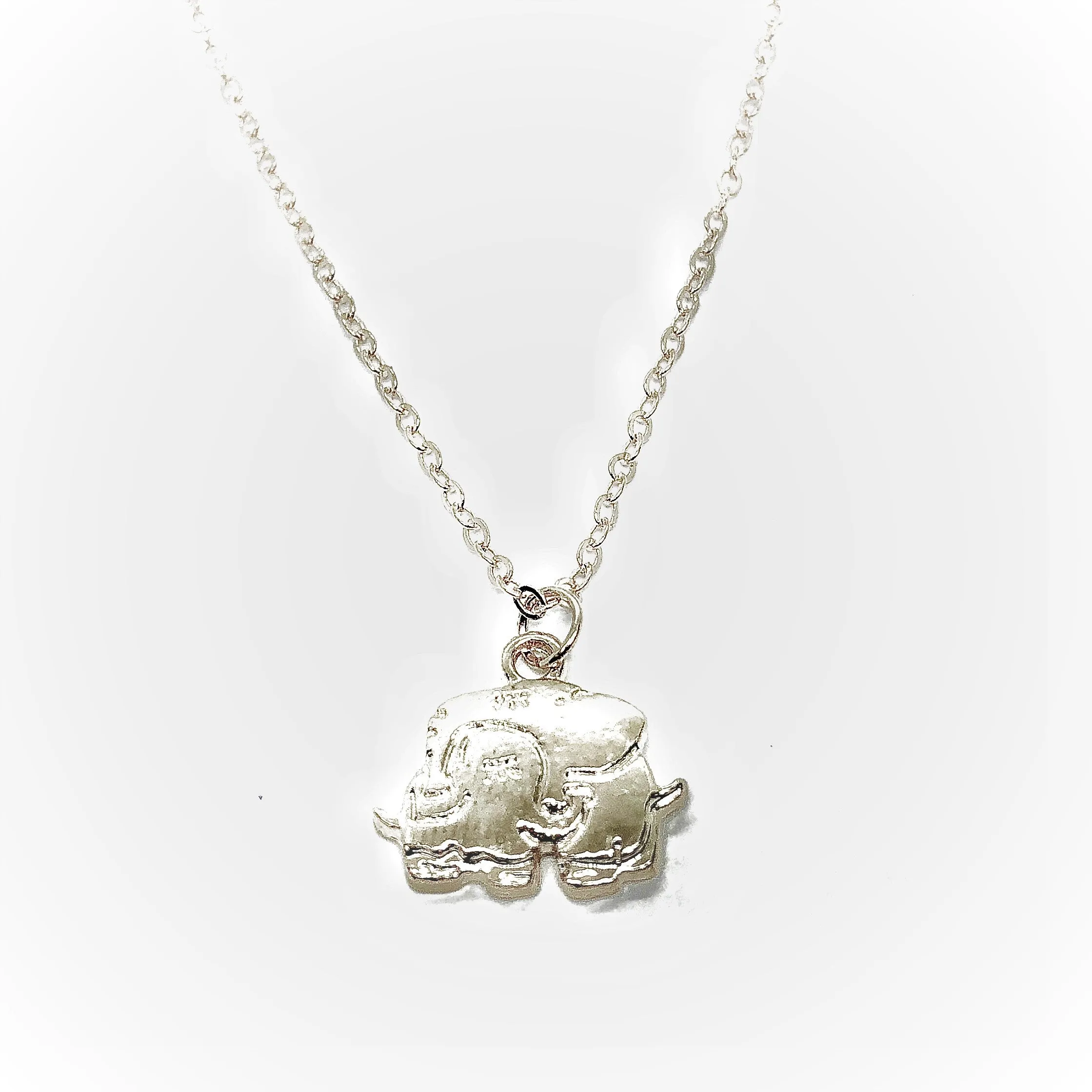 Cuddly Elephant Mother & Child Necklace