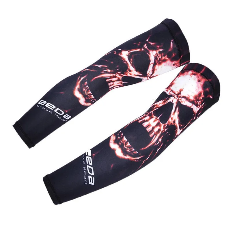 Cycling Running Volleyball Protective Arm Sleeve Uv Sun Protection Bike Sport Arm Warmers Cover Basketball Football Sleeves