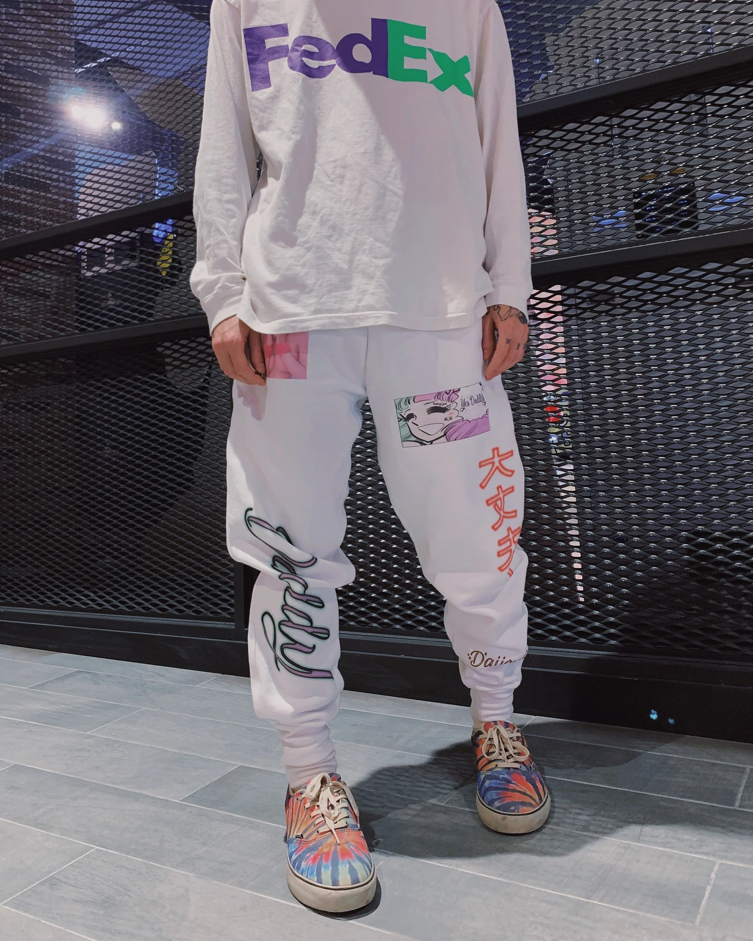 DAIJOUBU SWEATPANTS WHITE - MJN ORIGINALS